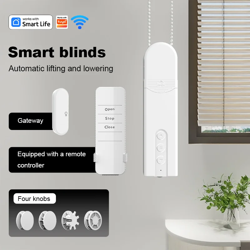 WiFi Electric Blind Roller Motor Silent Motor with Remote APP Voice Control With Alexa Google Home Automation Window Treatments