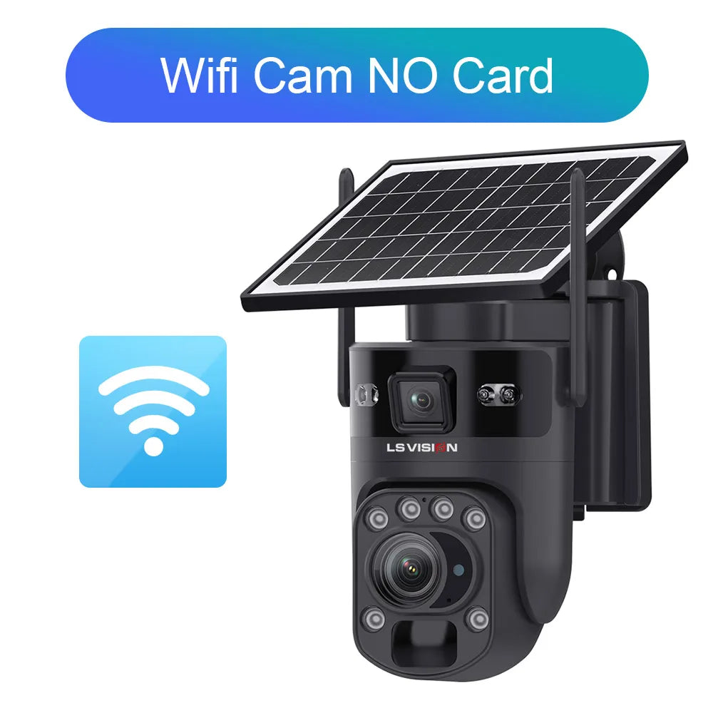 Ubox 12MP 60X Zoom 4G LTE Solar Camera Dual Screen Outdoor WiFi Security Camera PTZ PIR Detection Auto Tracking CCTV Waterproof