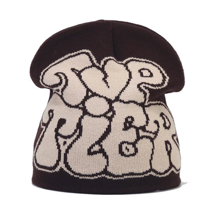 Bocca Beanie Y2K Knitting Hat For Men Women Warm Winter Autumn Letter Cartoon Streetwear Knitting Cap Hip Hop Gorras New Fashion