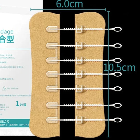 Zipper Tie Wound Closure Patch Hemostatic Patch Wound Fast Without Suture Zipper Outdoor Band-Aid Portable Quick Clot Wound