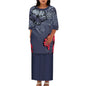 Hawaii Style Design Big Size Ladies Long Dress Custom Polynesian Puletasi Ptaha Dress O Neck Prom Clothes 2 Piece Outfits Sets
