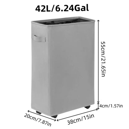 1PC Laundry Basket With Wheels And Lid,Closed Laundry Hamper,Suitable For Bedrooms,Bathtubs,Laundry,Dormitories