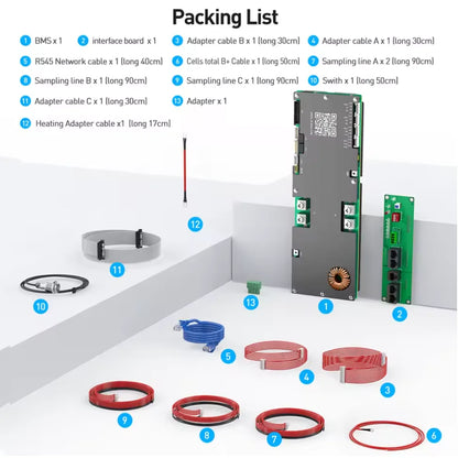 JIKONG Inverter BMS V19 200A 300A Active Balance 1A 2A LiFePo4 Li-Ion LTO Battery 8S 16S 24V 48V JKBMS V19 Home Energy Storage
