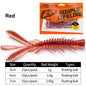 15PCS Floating Soft Shrimp Fishing Bait 5/6/7CM NED Rig Wobbler Shrimp Swim Lure Jig Salt Silicone Swimbait with Fish Attractant
