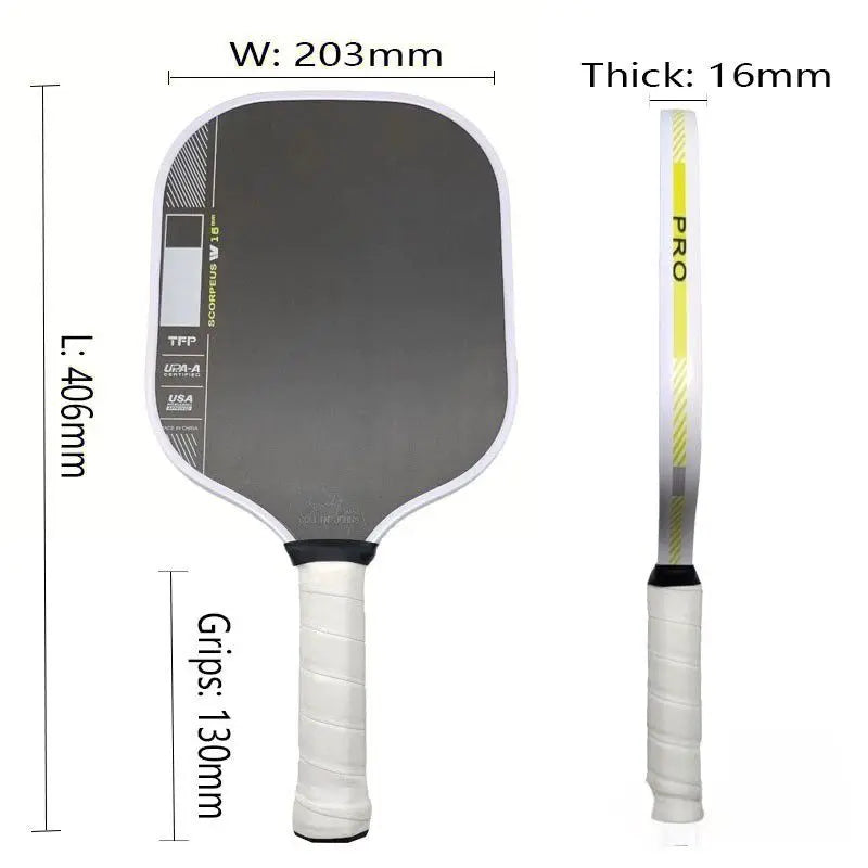 Perseus Pro IV BEN JOHNS Thickness TFP Foam GEN4 Core Thermoformed Toray T700 Carbon Fiber Pickleball Paddles