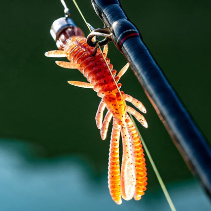 15PCS Floating Soft Shrimp Fishing Bait 5/6/7CM NED Rig Wobbler Shrimp Swim Lure Jig Salt Silicone Swimbait with Fish Attractant