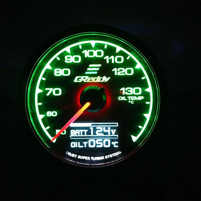 7 Color Car GReddi LCD Digital Display Turbo Boost Water Temp Oil Temp Oil Press Racing Meter Fuel Pressure Air Fuel Ratio Gauge