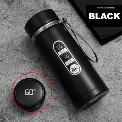 StainlessSteel Thermos Bottle with LED Temperature Display, 500-1000ML