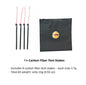 [HODR] Ultralight Camping Pegs Stakes Titanium/Carbon Fiber Pegs Hollow Rod Tent Pegs for Tarp Tent Hiking Camping