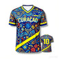 2026 Curacao Tribal Print Football Shirt Jersey Men Women Sport T-shirt National Team Inspired Casual Soccer Tops for Fans