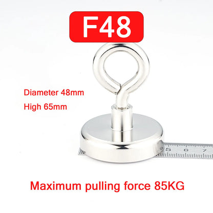 Neodymium Fishing Magnets, Rare Earth Magnet with Countersunk Hole Eyebolt Diameter for Retrieving in River and Magnetic Fishing