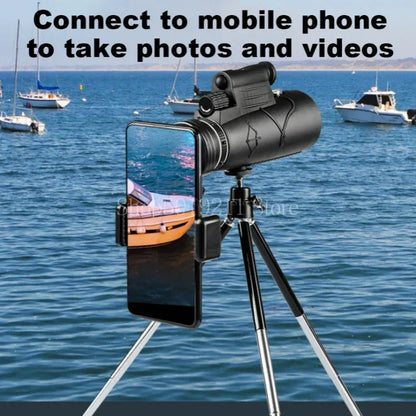 50x60 HD Zoom Powerful Monocular Telescope Bak4 Portable Binoculars Long Range Telescope Hunting Camping Hunting