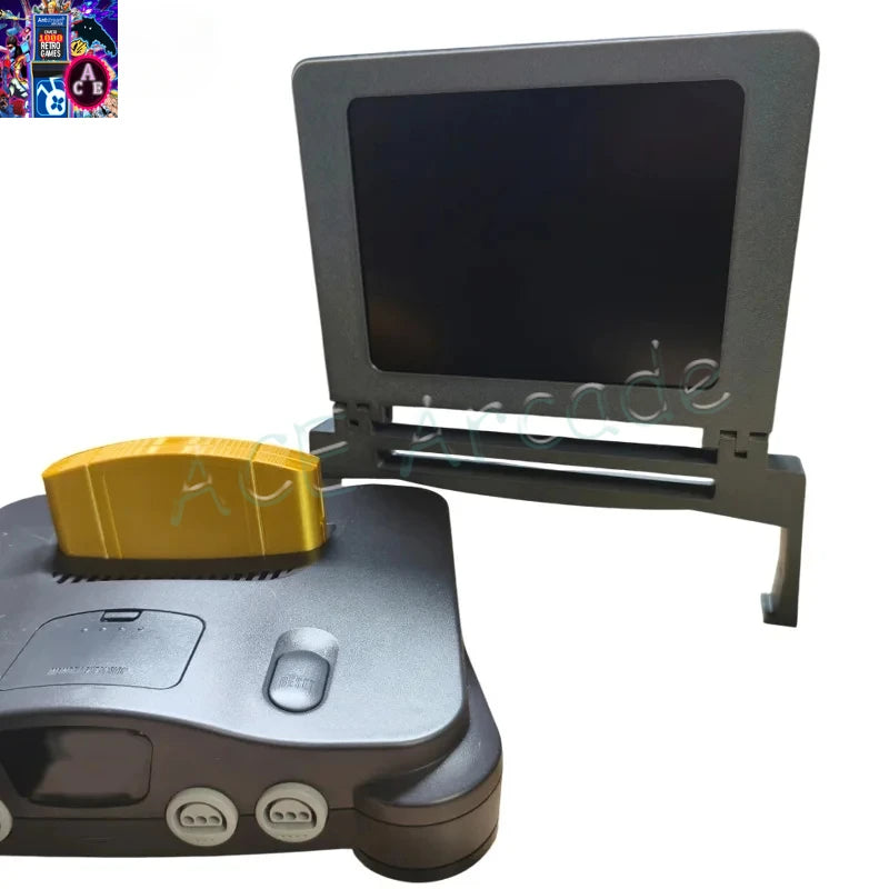 Original Design 64 Bit N64 Host 8-inch 4:3 Mini Portable Screen for Home Retro Arcade Game Console LCD Dedicated Screen