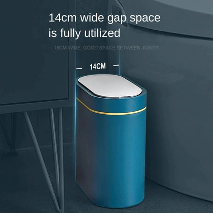 7L Trash Can Smart Sensor Trash Can Automatic Household Electronic Kitchen Trash Bin Toilet Waterproof Narrow Seam Sensor Bin