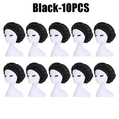 Hundreds of High Elasticity Hair Care Cap Moon Hat Wrapped Headscarf Beauty Cap Shower Cap Female Nursing Satin Sleeping Cap