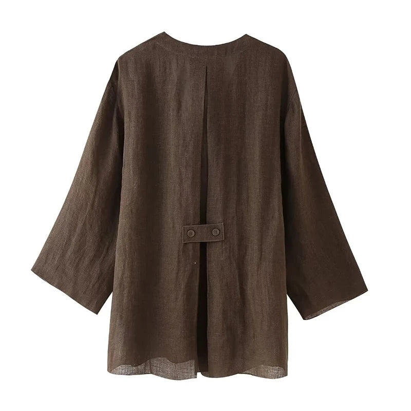 RAFZNB Wide Leg Pants Sets 2 Pieces Women Fashion Lace Up Kimono Tops Women's Suit Two Piece Set Spring Women Outfit