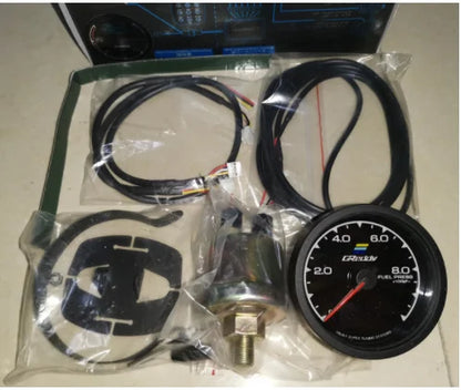 7 Color Car GReddi LCD Digital Display Turbo Boost Water Temp Oil Temp Oil Press Racing Meter Fuel Pressure Air Fuel Ratio Gauge