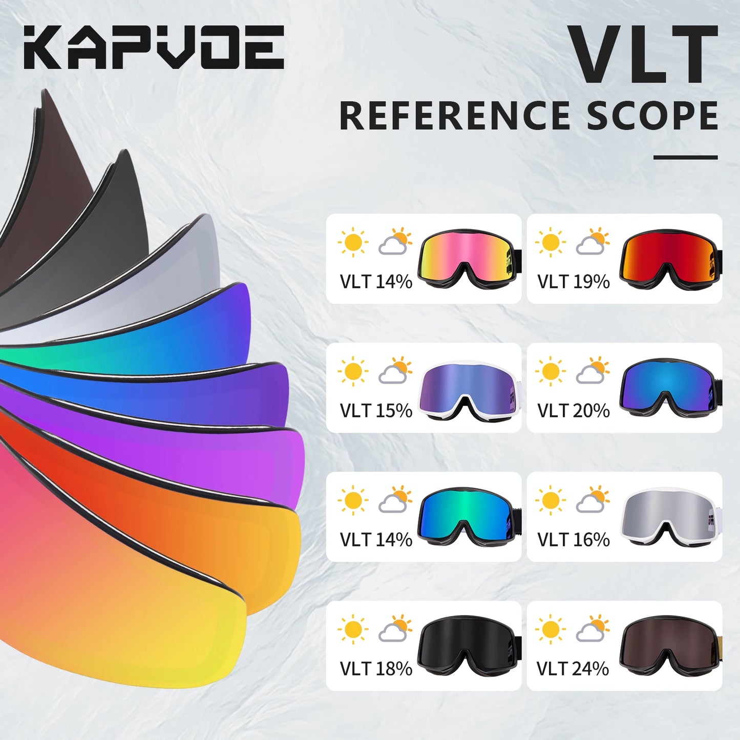 KAPVOE Sale OTG Photochromic Ski Snowboard Goggles Women Men Outdoor Sports Skiing Eyewear UV 400 Winter Snow Protection Glasses