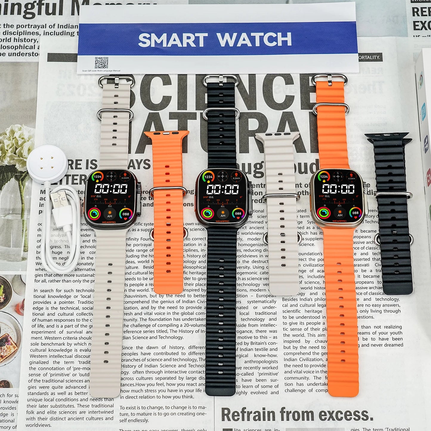 DT Ultra 3 Smartwatch Amoled Screen 4GB MP3 MP4 Player Bluetooth Network Sharing APP Store ChatGPT Smart AI Watch Men Sportwatch