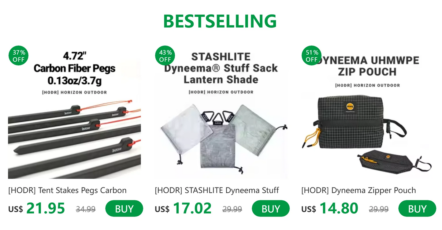 [HODR] Ultralight Camping Pegs Stakes Titanium/Carbon Fiber Pegs Hollow Rod Tent Pegs for Tarp Tent Hiking Camping