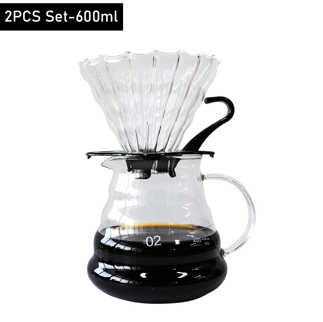 Glass Coffee Pot Drip Brewing Chemex Cafetera 400M/600ML Hand Brewed Coffee Filter Cup Pour Over Coffee Maker For Home Office