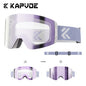 KAPVOE Ski goggles Anti-fog Skiing goggles Photochromic Outdoor Sports Magnetic Glasses Winter Snowboard Snowmobile Equipment