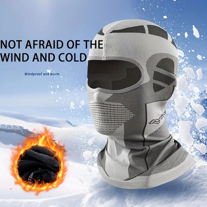 1pc Thickened Winter Sports Cap Ski Head Cover & Motorcycle Face Mask Adjustable Fit Windproof & Cold-Resistant