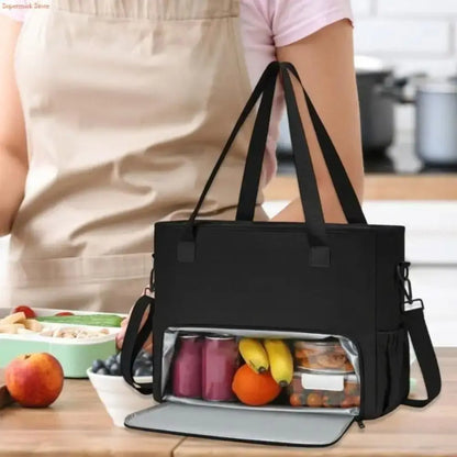 2 in 1 Lunch Tote Bag for Women Insulated Large Capacity 15.6 Inch Laptop Bag Lunch Compartment Computer Handbag Office