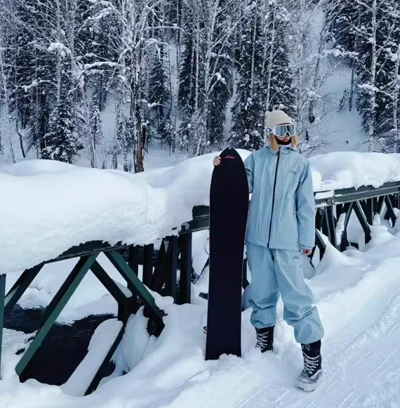 John snow 2024 New Male female couple Single and double board Ski suit set Loose type waterproof keep warm Ski pants ski jackets