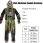 2025 New Arrival Scary Boy Burning Creepy Dead Halloween Fancy Dress Up Kids Skeleton Zombie Costume