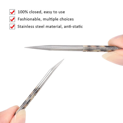 Leopard Eyelash Tweezers Stainless Steel High Quality Lash Tweezer For Lashes Extension Anti-Static 3D Accurate Clip Makeup Tool