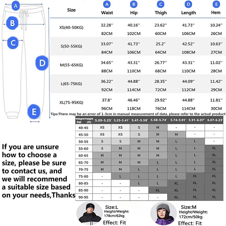 Snow Trousers 2025 Outdoor Sports Snowboard Wear Winter Warm Loose Ski Pants Windproof Waterproof Skiing Pants Women Men Clothes