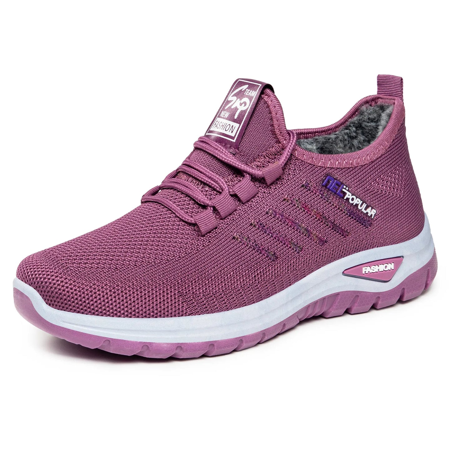 2025 Cotton Shoes for Women's Winter New Style Plush Thick Straps Versatile Cotton Boots Anti Slip Comfortable Plus Size 36-43