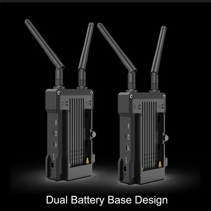 200m 4K Wireless HDMI Extender Dual Display Video Transmitter and Receiver Support Battery Switcher DSLR Camera Laptop PC To TV