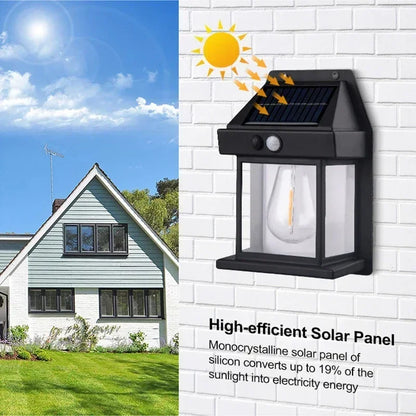 Solar-Powered Motion Sensor Light, LED,Waterproof, Outdoor WallLight, 