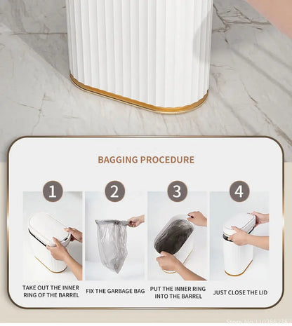 7L/9L Smart Trash Can Electronic Automatic Smart Sensor Garbage Bin Household Toilet Waste Garbage Can for Kitchen Bathroom