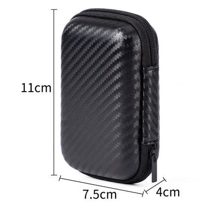Stylish Eva Headphone Data Cable Storage Hard Drive Bag Simple Portable Charger Headphone Zipper Box