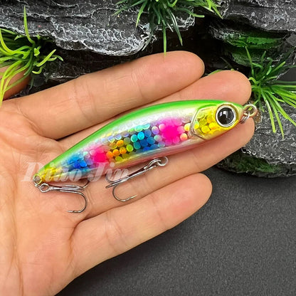 70mm 14g Pencil Fishing Lure Sinking Stickbait 3D Eyes Artificial Bait Long Casting Minnow Wobbler Bass Pike Fishing Tackle