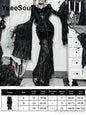 Halloween Gothic Grunge Punk Women Dress Long Sleeve Lace Slim Black Dresses 2025 New Y2K Harajuku Lolita Fairy Core Party Dress