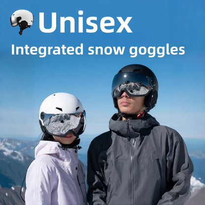 Ski Helmet Men Snow Goggles In One Anti-Impact Skiing Helmet For Adult Women Ski Skateboard Snowboard Safety Helmet Female Male