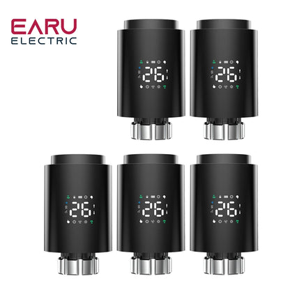 Tuya Smart ZigBee Radiator Actuator TRV Programmable Thermostatic Radiator Valve App Remote Temperature Controller Support Alexa
