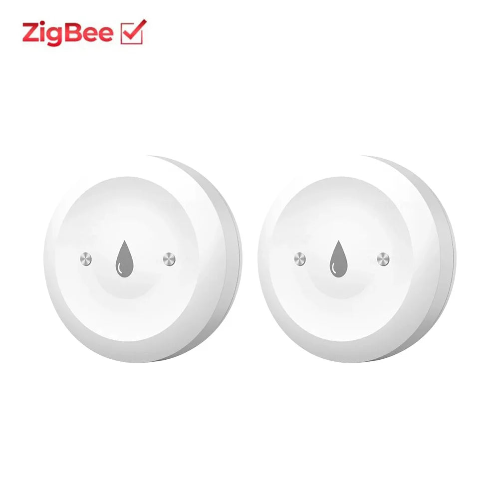 Tuya Zigbee 2mqtt Water Immersion Sensor Smart Life Leakage Sensor Water Linkage Alarm App Remote Monitoring Water Leak Detector