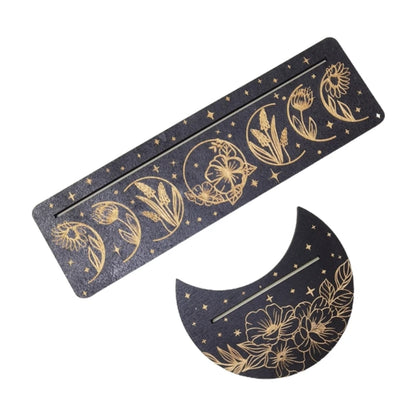 Wooden Tarot Card Stand Holder Moon Phases Altar Base Moon Shape And Rectangle Cards Holder For Witch Divination Tools