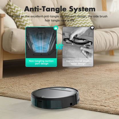 Noreter   Robotic Vacuum 35KPa Auto-Charge/Vacuum-Mop 2-in-1 Programmable Cleaner Hardwood/Tile/Carpet Smart Cleaning System