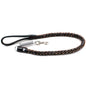 Strong Durable Real Leather Large Dog Leash with No Pull Buffer Spring Leather Braided Dog Training Leash Pet Leads Dog Chain