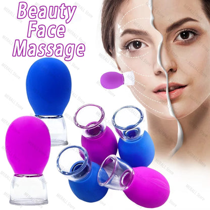 Silicone Cupping Massage Cup Body Face Neck Eye Massager Vacuum Body Facial Care Facial Steaming Pore Cleaner Tool Skin Care
