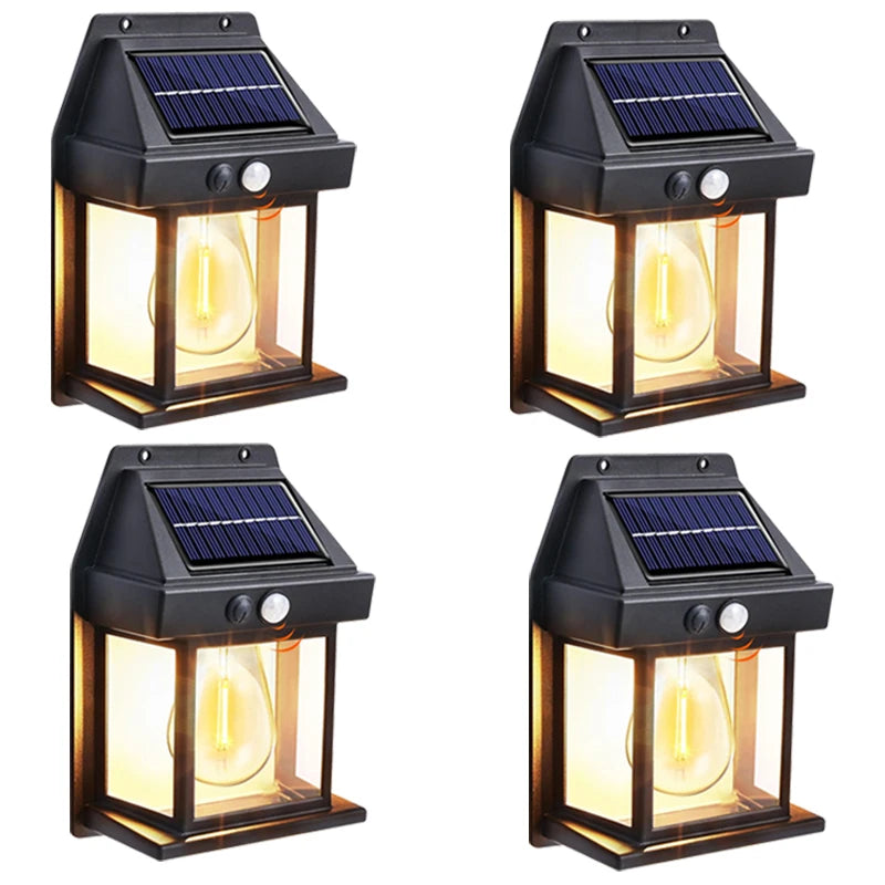 Solar-Powered Motion Sensor Light, LED,Waterproof, Outdoor WallLight, 