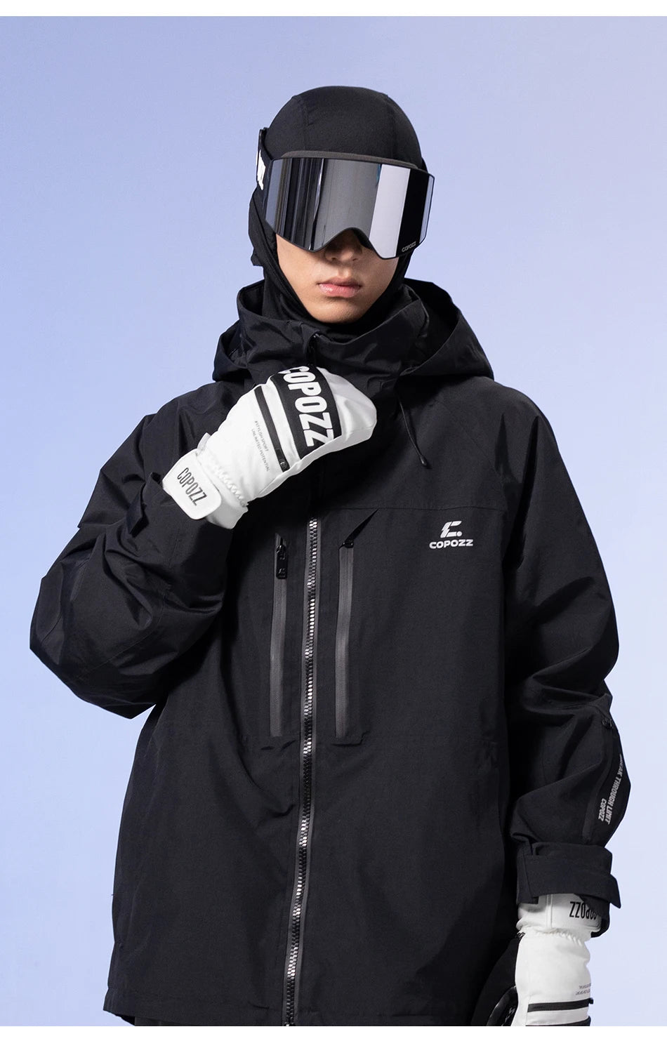COPOZZ New Upgrade Thicken Ski Gloves Winter Men Women 3M Thinsulate Thermal Snowboard Gloves Waterproof Warm Mittens Ski Gloves
