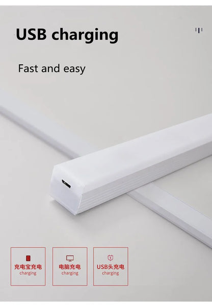 Motion Sensor led Light Wireless LED Night Light Type C Rechargeable Light Cabinet Wardrobe Lamp Staircase Backlight For Kitchen
