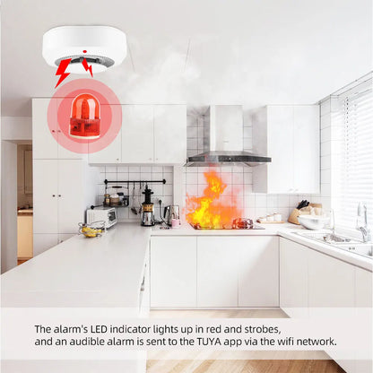 PGST Tuya Smart Wifi Smoke Sensor Smoke Detector Sensor Home Security For Security System Via Smart Life APPSmoke DetectorsGoWisse.com
